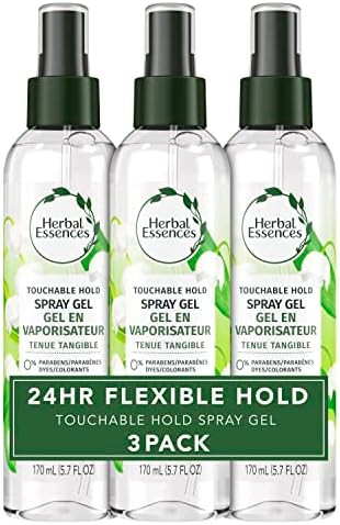 Herbal Essences Hair Spray Gel for Curly Hair Styling Gel for Women Touchable Hold