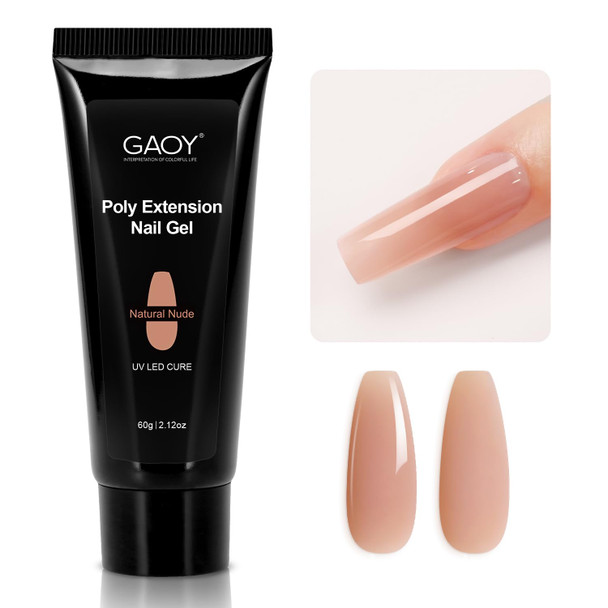 GAOY 60g Poly Gel for Nail Extensions, Builder Gel