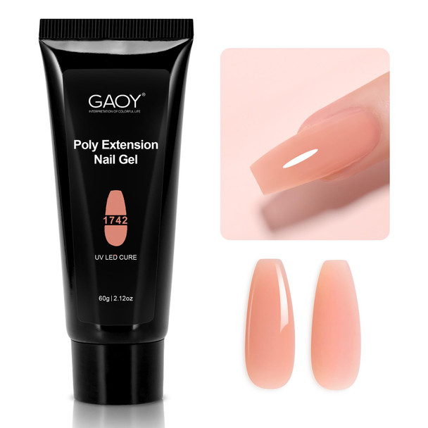 GAOY 60g Poly Gel for Nail Extensions, Builder Gel