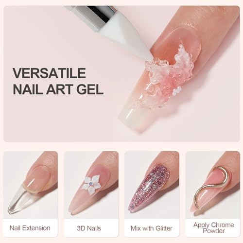 GAOY 60g 3D Sculpting Gel for Nails Carving Modeling and Extension, Clear