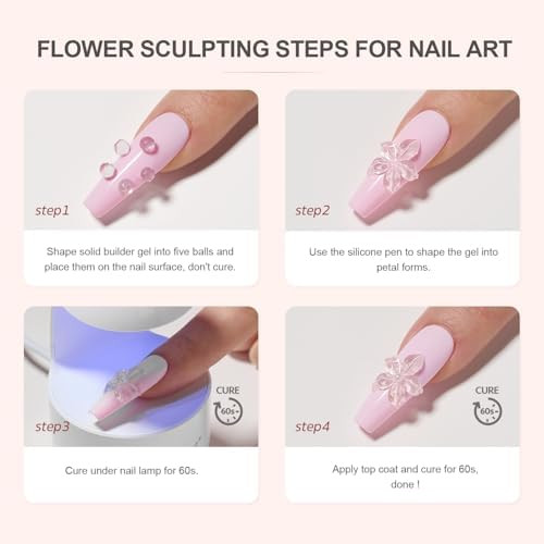 GAOY 60g 3D Sculpting Gel for Nails Carving Modeling and Extension, Clear