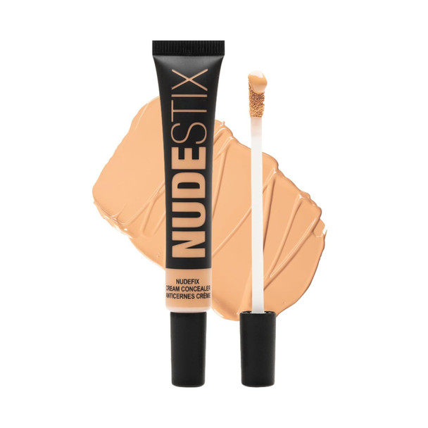 Nudestix NUDEFIX Cream Concealer – Hydrating, Buildable Liquid Concealer for Dark Circles, Redness & Blemishes | Skincare-Infused, Natural Finish | Clean, Vegan & Fragrance-Free