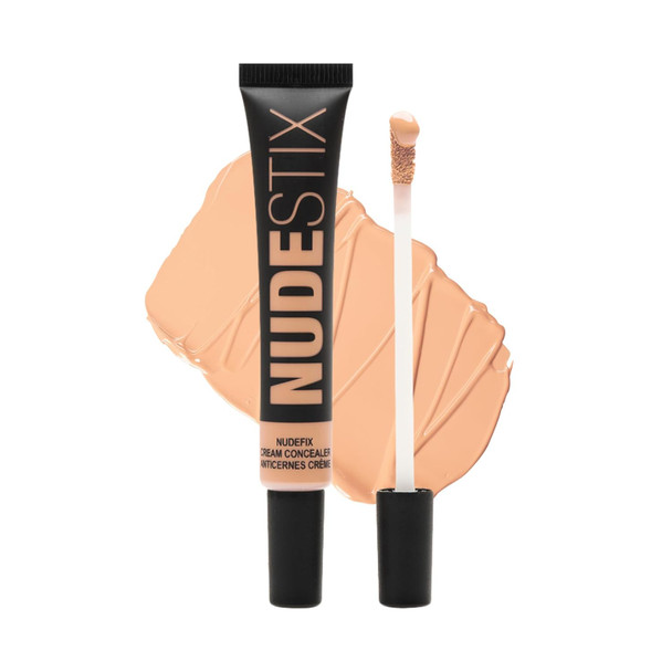 Nudestix NUDEFIX Cream Concealer – Hydrating, Buildable Liquid Concealer for Dark Circles, Redness & Blemishes | Skincare-Infused, Natural Finish | Clean, Vegan & Fragrance-Free