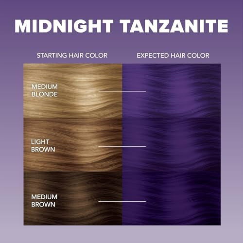 Splat Midnight Tanzanite Semi Permanent Hair Dye Kit, 1 Application