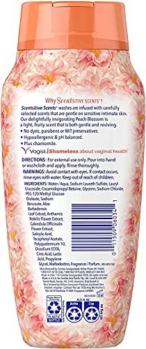 Vagisil Scentsitive Scents Feminine Wash, Peach Blossom, 12 Fl Oz (1 Pack)
