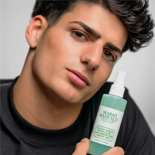 Mario Badescu Facial Spray Duo  Includes Aloe Chamomile & Lavender PLUS Aloe Cucumber & Green Tea Toner for Face Neck or Hair  Cooling and Hydrating Face Mist for All Skin Types Dewy Finish
