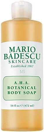 Mario Badescu AHA Botanical Body Wash Moisturizing Clarifying and Gentle Exfoliating Wash for Brighter Softer and Smoother Skin  Body Soap Infused with Glycolic Acid & Fruit Enzymes