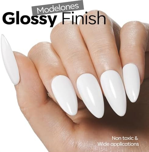 modelones White Gel Nail Polish Soak Off UV/LED Gel Polish 15ML
