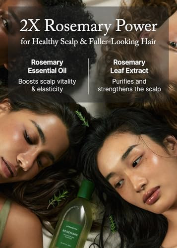 AROMATICA Rosemary Scalp Scaling Shampoo for Hair Growth