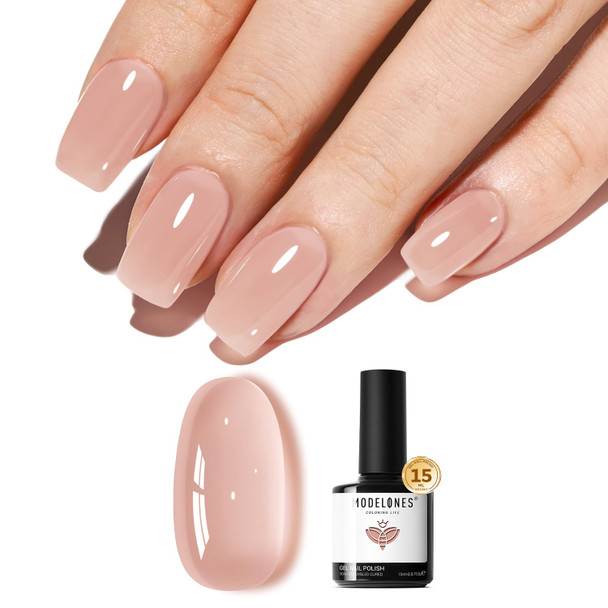 modelones Milky White Gel Nail Polish Natural Color