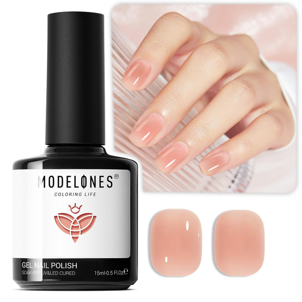 modelones Milky White Gel Nail Polish Natural Color