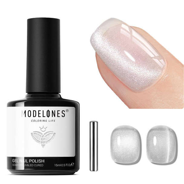 modelones Milky White Gel Nail Polish Natural Color