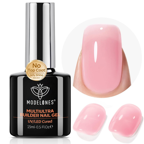 modelones Builder Nail Gel,No Top Coat Needed Builder for Nails Nude