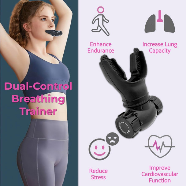 easilis Lung Trainer Dual Control Breathing Device for Lungs