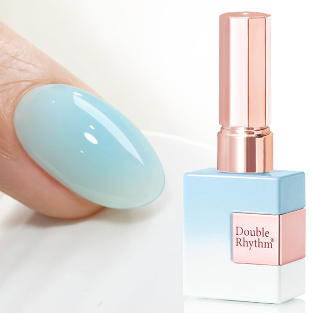 Double Rhythm Clear Gel Nail Polish 15ml Nail Strengthener Builder in a Bottle Nail Extension Hard Gel Soak Off Long Lasting UV Gel (Pale Nude 8 in 1-10)