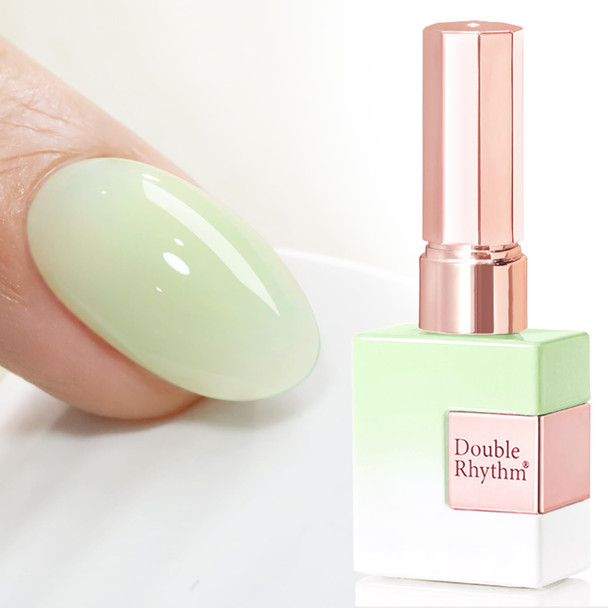 Double Rhythm Clear Gel Nail Polish 15ml Nail Strengthener Builder in a Bottle Nail Extension Hard Gel Soak Off Long Lasting UV Gel (Pale Nude 8 in 1-10)
