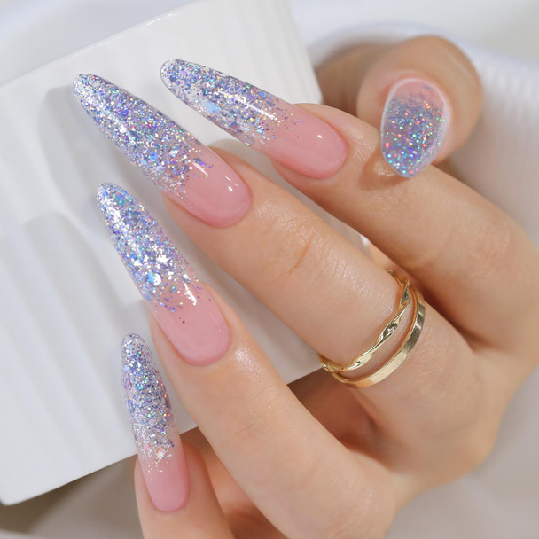Double Rhythm 15ML Snow Glitter Gel Polish Shimmer Reflective Holographic Color for Nail Art Salon DIY at Home
