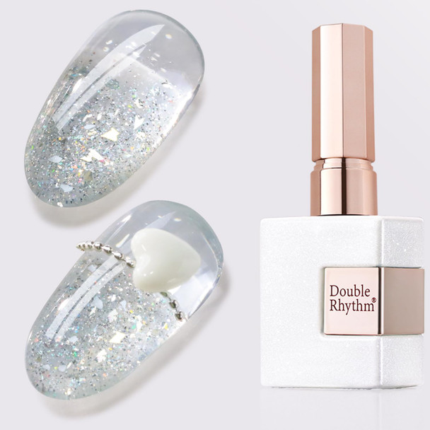 Double Rhythm 15ML Snow Glitter Gel Polish Shimmer Reflective Holographic Color for Nail Art Salon DIY at Home