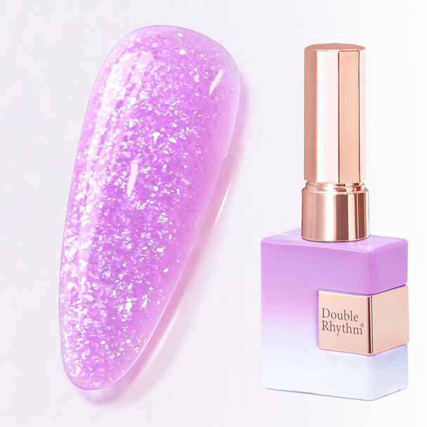 Double Rhythm 15ML Snow Glitter Gel Polish Shimmer Reflective Holographic Color for Nail Art Salon DIY at Home