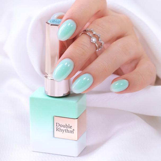 Double Rhythm Translucent Gel Polish Sheer Neutral Natural Light Milky Same Color Same Bottle 15ML Jelly Nail Polish Nail Art DIY at Home