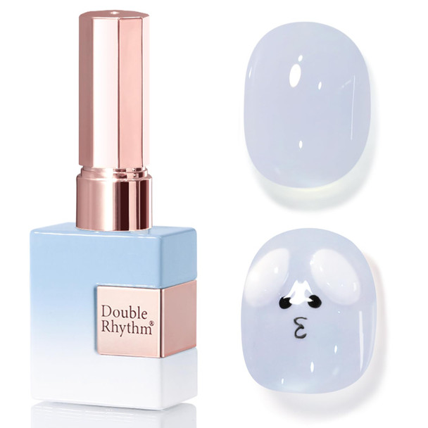 Double Rhythm Translucent Gel Polish Sheer Neutral Natural Light Milky Same Color Same Bottle 15ML Jelly Nail Polish Nail Art DIY at Home