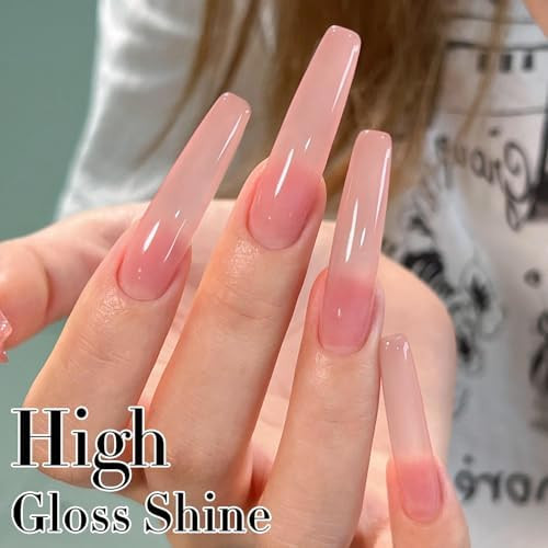 Double Rhythm Translucent Gel Polish Sheer Neutral Natural Light Milky Same Color Same Bottle 15ML Jelly Nail Polish Nail Art DIY at Home