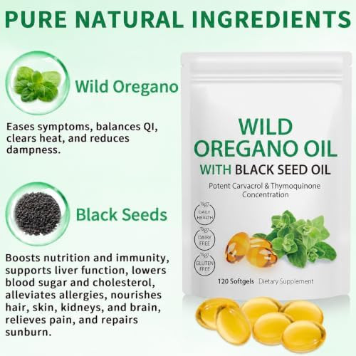 Onznoz Oil of Oregano with Black Seed Oil Softgels
