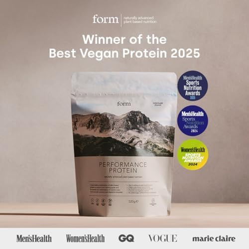 Form Performance Protein - Vegan Protein Powder - 30g of Plant Based Protein Powder per Serving with BCAAs Perfect Post Workout Tastes Great with Just Water - chocolate Hazelnut