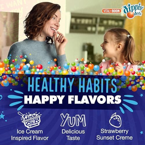 Vital+Boon Dippin' Dots Chewable Melatonin Tablets 10mg Natural Sleep Aid 100 Ct