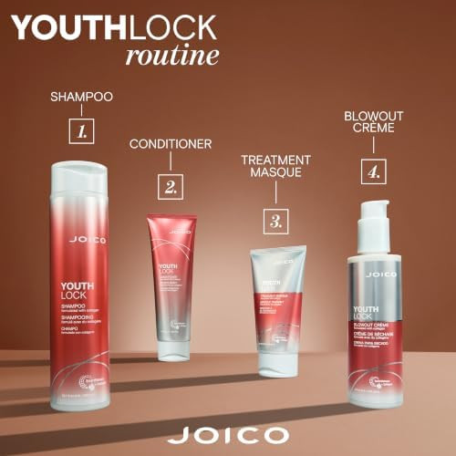 Joico YouthLock Conditioner Formulated with Collagen  Youthful Body and  Bounce  Soften and Detangle Hair  Boost Shine