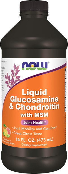NOW Supplements, Glucosamine & Chondroitin with MSM, Liquid, 16 fl. oz