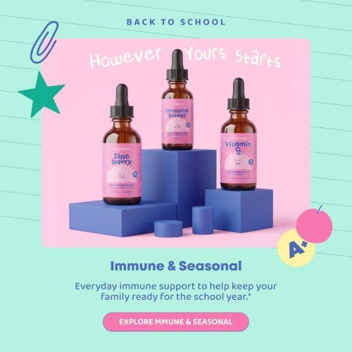 JoySpring ZincBerry Kids Zinc Drops Elderberry