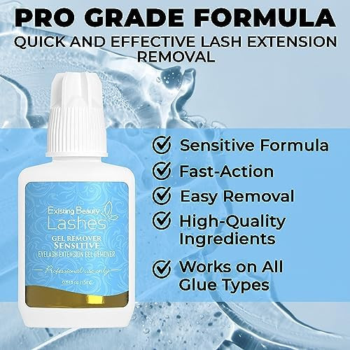 Existing Beauty Sensitive Lash Extension Remover Gel 2 Pack, 15 mL Each