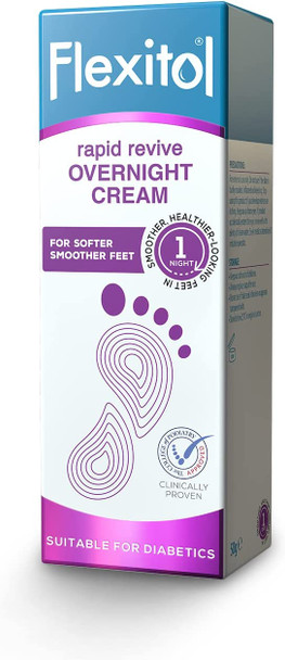 Flexitol Rapid Revive Overnight Cream, Moisturising Cream for Dry, Hard and Rough Skin on the Feet 50g