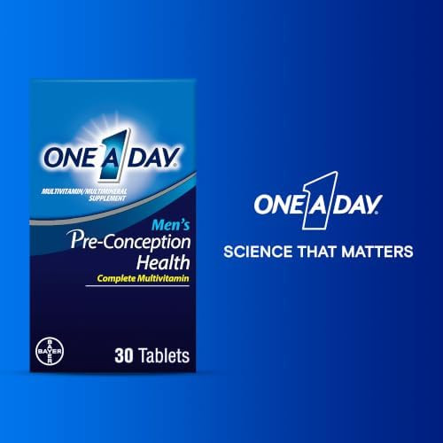 One A Day Mens Pre Conception Health Multivitamin to Support Sperm Health Supplement for Men with Vitamin C Vitamin E Selenium Zinc and Lycopene