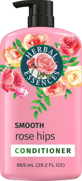 Herbal Essences Conditioner Rose Hips Smooth Collection Shiny Hair with Vitamin E & Jojoba Safe for Color Treated Hair Floral Scent Cruelty Free