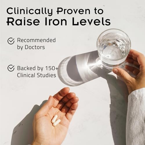 SiderAL Forte Sucrosomial Iron Supplement for Women and Men - Clinically Proven to Increase Levels without Side Effects Gentle on Stomach 7x Higher Absorption for Anemia & Energy Vitamin C 30ct