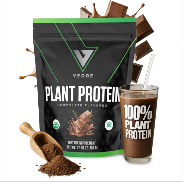 VEDGE Vegan Protein Powder USDA Organic Peanut Butter Cup 20 Servings