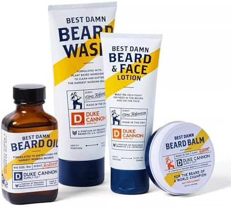 Duke Cannon Beard Wash for Men – Hydrating Beard Shampoo & Facial Hair Cleanser – Gently Cleans, Softens & Conditions Beard – 6 fl oz