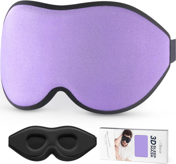 LitBear Sleep Mask for Side Sleeper Women Men Eye Mask for Sleeping