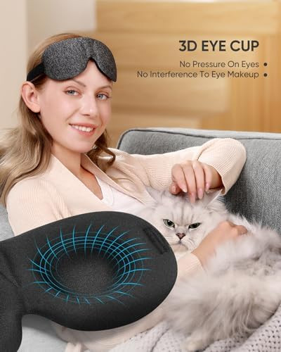 LKY DIGITAL Sleep Mask for Side Sleeper 3 Pack Blackout 3D Eye Mask