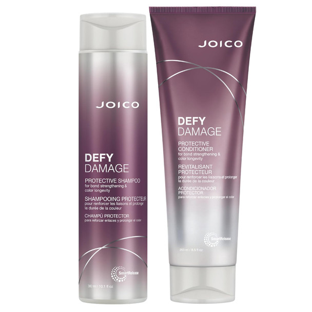 Joico Defy Damage Protective Shampoo  Conditioner Set For Color-Treated Hair  Strengthen Bonds  and  Preserve Hair Color  With Moringa Seed Oil   and Arginine