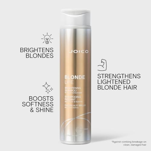 Joico Blonde Life Brightening Shampo  and  Conditioner For Blonde Hair  Add Softness  and  Smoothness  Sulfate Free  Fortified With Monoi and Tamanu Oil