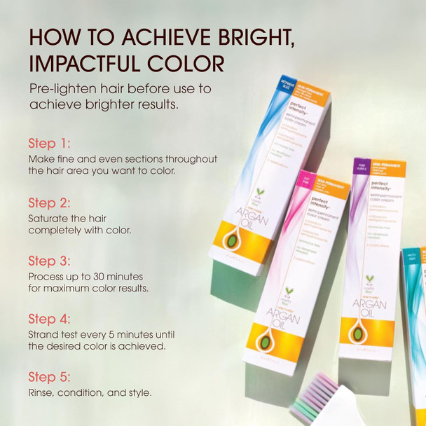 One 'n Only Perfect Intensity Semi Permanent Hair Color  Vibrant Hair Dye Made with Argan Oil  Delivers Vibrant Accurate Color
