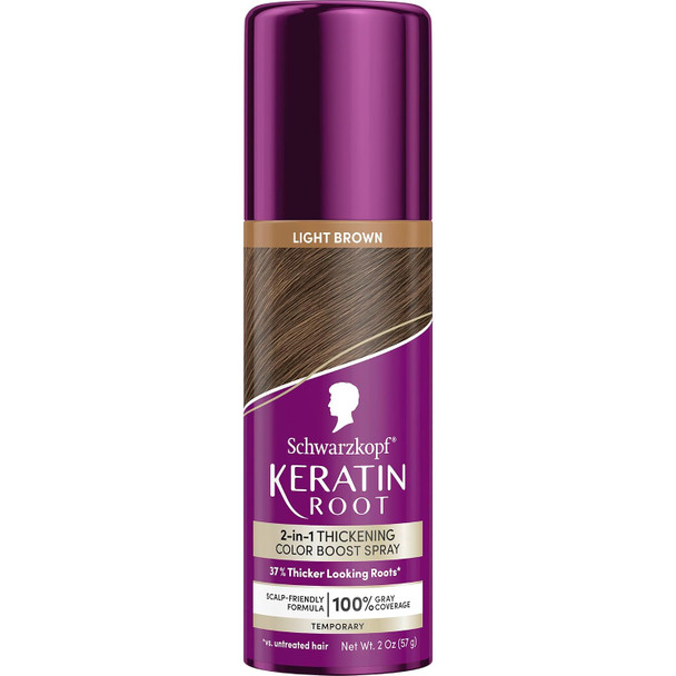 Schwarzkopf® Keratin Root Dark Brown Temporary Color & Thickening Spray