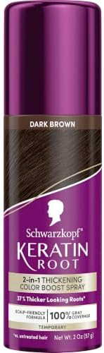 Schwarzkopf® Keratin Root Dark Brown Temporary Color & Thickening Spray