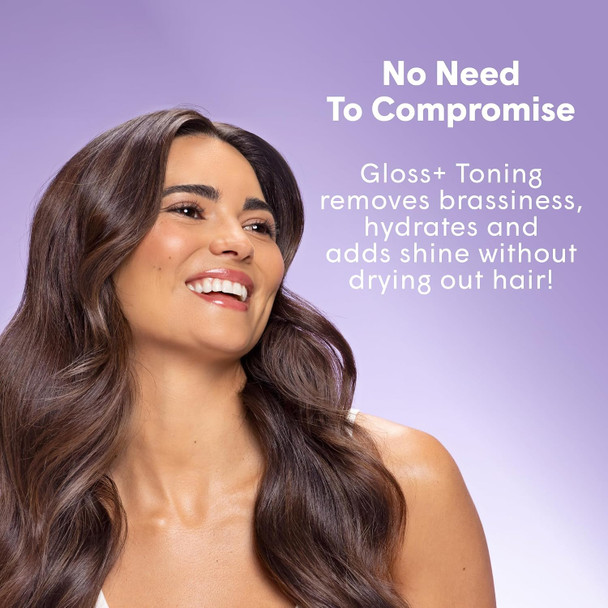 dpHUE Gloss+ Toning Deep Condition & Neutralize Brass  For Dark Hair  Red Warmth Dark Brown  Anti-Brass Treatment  Hair Conditioner  Vegan Leaping Bunny