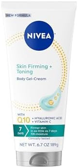 NIVEA Skin Firming  and  Toning Body Gel Cream with Q10 Hyaluronic Acid and Vitamin C Clinically Tested Skin Firming  and Toning Cream 72-Hour Moisture
