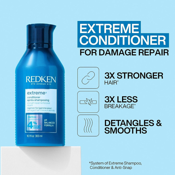 Redken Extreme Conditioner For Damaged Hair Strengthen  Protect Damaged Hair Infused With Proteins