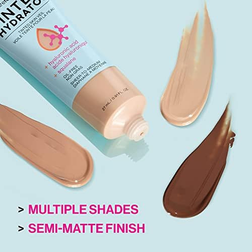 wet n wild Bare Focus Tinted Hydrator Tinted Skin Veil, Lightweight Buildable Coverage with Hyaluronic Acid & Vegan Squalane, Sheer-to-Medium Coverage, Semi-Matte Finish, Cruelty-Free